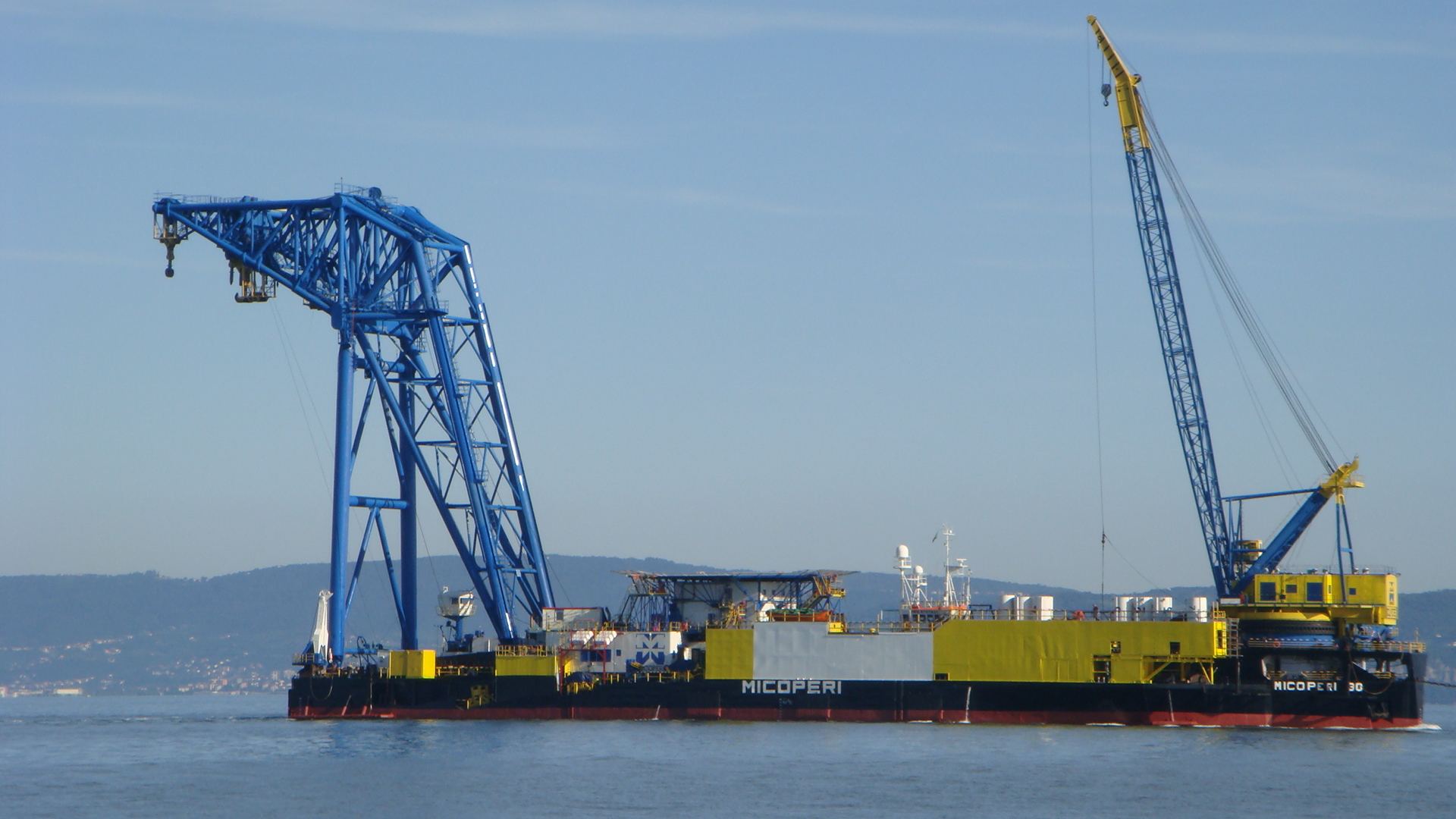 Floating crane in the port of Trieste
